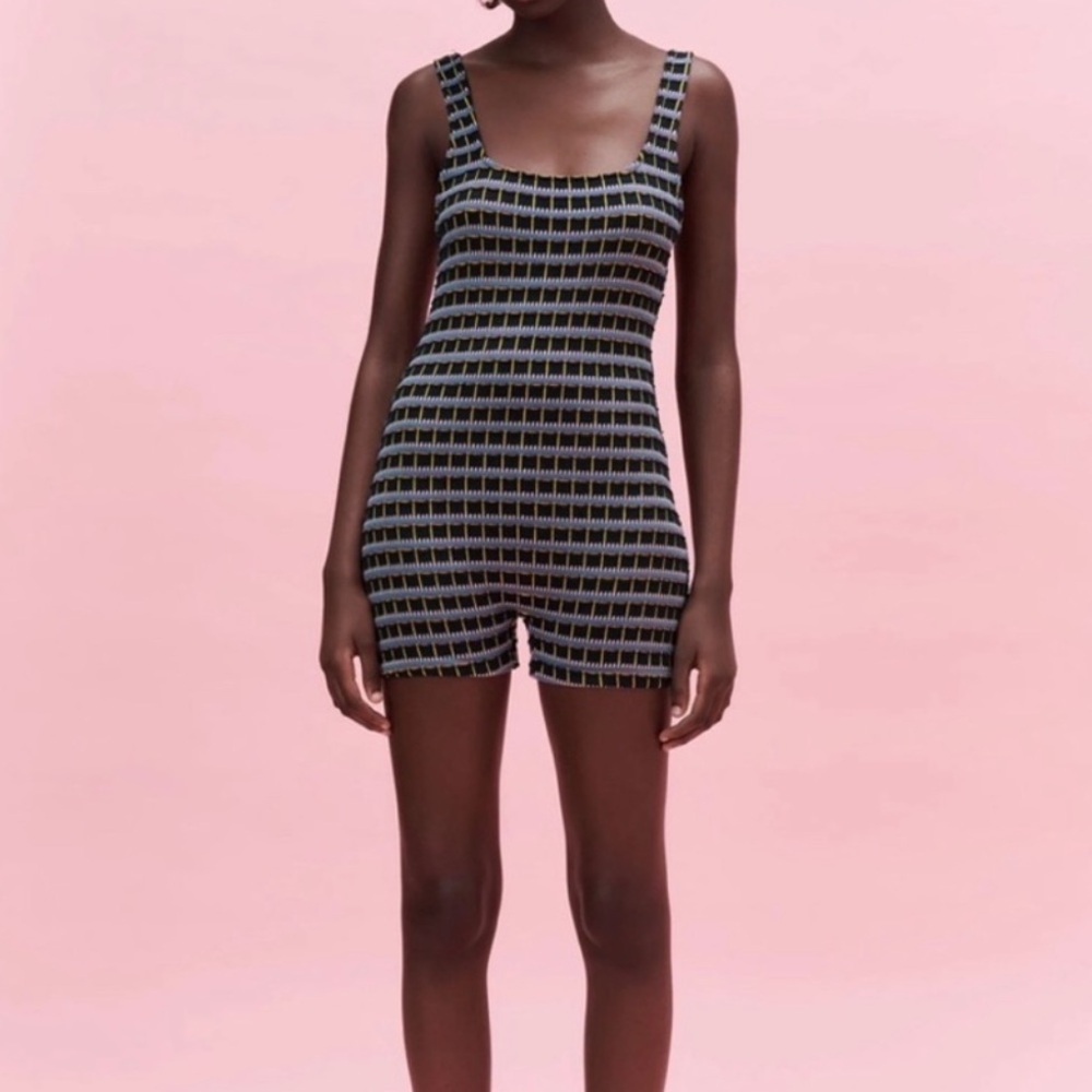 Zara Striped Romper Small